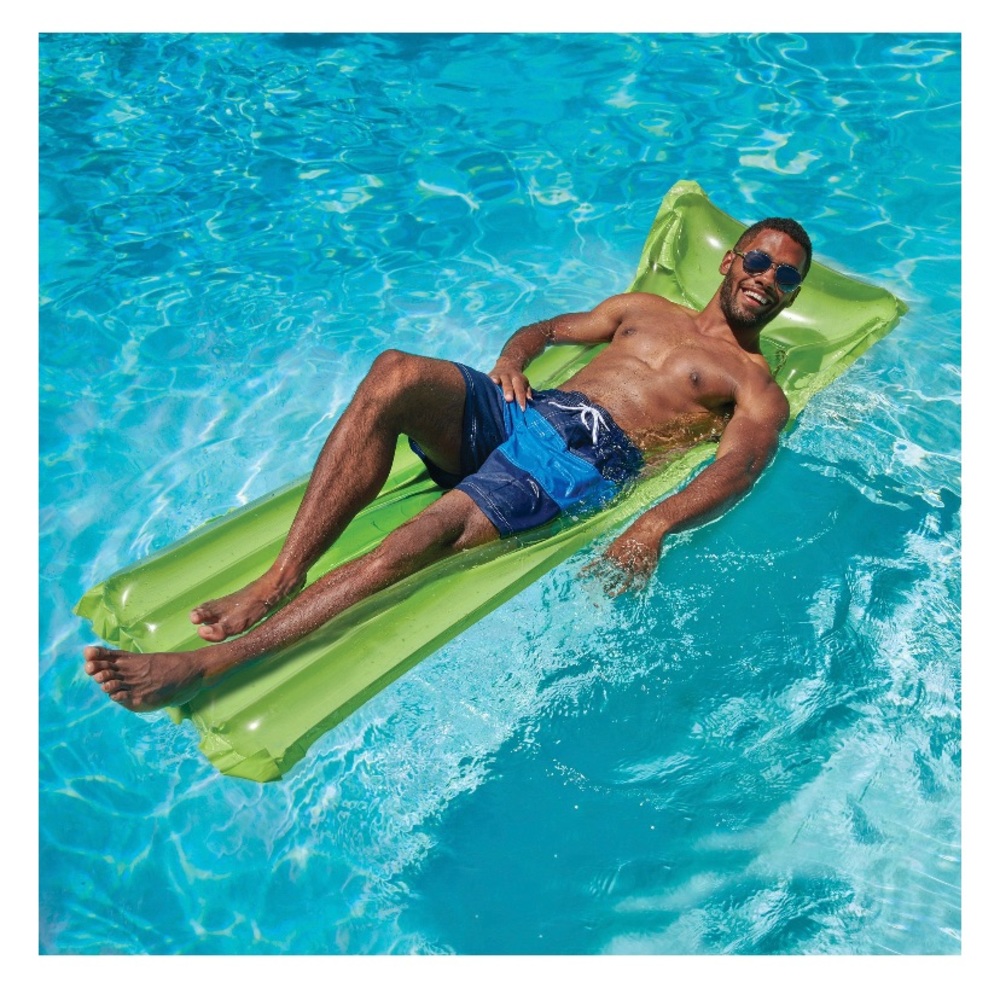 Play Day Transparent Lime Green Inflatable Pool Mat/Swimming Pool Raft. NEW! - Picture 2 of 10
